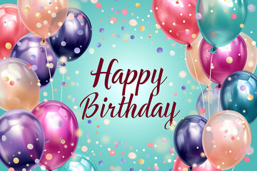 happy birthday card design with text 