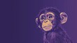 © Nadia - a drawing of a monkey's face on a purple, purple, and blue background with the words, don't touch, don't touch, don't touch, don't touch, don't touch, don't touch, don't touch,.