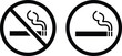 © Rabia - No smoking sign flat icon set. Element of simple icon for websites, web design, mobile app, info graphics. smoking area sign for website design and development, development on transparent background.