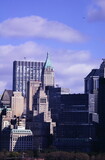 Fototapeta  - View of Lower Manhattan skyline with the Trump Building in New York City in early 1990s