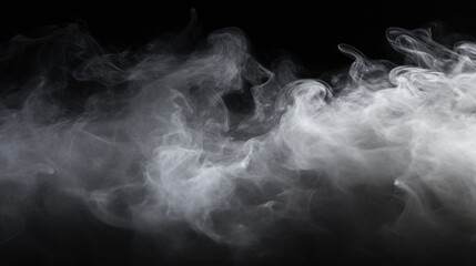 Poster - Close up shot of smoke on a black background. Suitable for various design projects and artistic concepts
