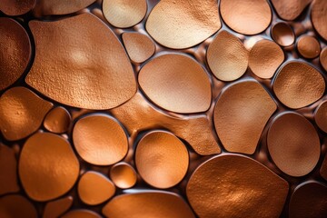 Poster - A detailed close-up view of a wall constructed entirely of circles. This image can be used to represent patterns, textures, or abstract concepts