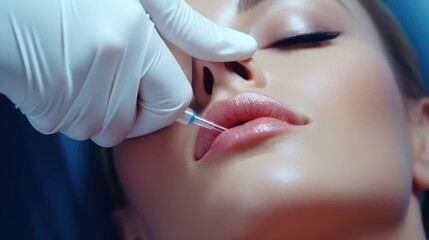 Poster - A close-up view of a person receiving an injection. Suitable for medical and healthcare-related projects