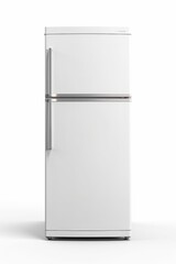 Poster - A white refrigerator freezer sitting on top of a counter. Perfect for kitchen design and home appliance concepts