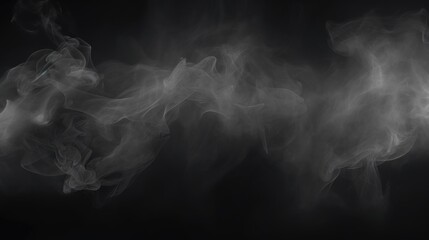 Sticker - Smoke captured in a close-up shot against a black background. Perfect for adding a mysterious or dramatic touch to your projects