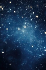 Poster - A beautiful snow-covered night sky filled with numerous stars. Perfect for winter-themed designs and holiday projects