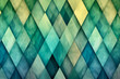 Create a pattern of diamonds with a gradient of green and blue colors