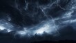 Dark stormy sky with lightning and stars 3d renderinggenerative ai