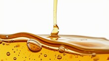 Cooking Oil Honey Drop With Air Bubbles Isolated, Oil Background, Honey Drop Shape Oil As A Background, Oil Background, Oil Banner, Oil, Gold Color Background, Gold Color Water Background, Oil Bg
