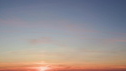 Wall Mural - real time background overlay footage video sunset sky clouds for sky replacement. 4k prores 10 bit, 