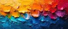  A Close Up Of A Multicolored Painting With Lots Of Drops Of Paint On The Paintbrushes And The Color Of The Paint Is Red, Yellow, Blue, Green