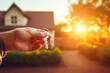 © Alex Shi - Keys in hand to the house. Real estate business, new homes and mortgages
