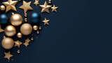Fototapeta  - Luxurious Christmas balls on glowing bokeh background, Christmas and New Year minimalistic background