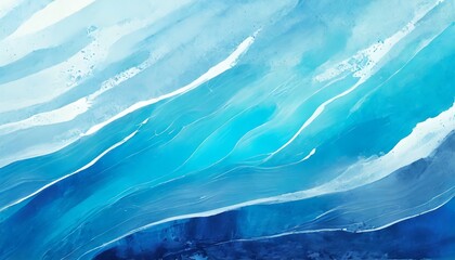 Wall Mural - abstract art blue paint background with liquid fluid grunge texture in concept winter ocean