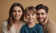 © bellart - Everlasting Love: A Sweet Family Scene with a Married Couple and Their Delightful Child boy