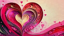 Background With Hearts, Valentines Day, 2 Hearts