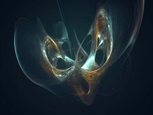 Abstract Swirling Fractal Design With Luminous Elements