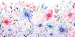 Beautiful floral spring seamless pattern with watercolor drawn field wildflowers. For wedding stationery, greetings, wallpapers, fashion, backgrounds, textures, DIY, packaging, cards.