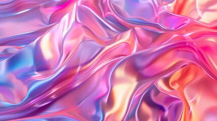 Poster - A vibrant lilac fabric captures the essence of fashion with its abstract patterns and striking shades of purple, evoking a sense of elegance and creativity
