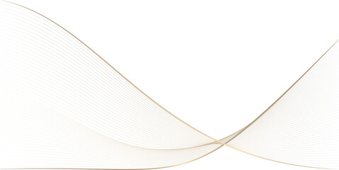 Aufkleber - golden gradient wave on transparent background for luxury design