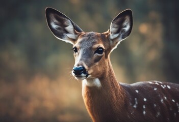 Wall Mural - Stylized illustration of a head of a Roe Deer