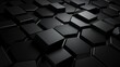 black hexagonal pattern background image, in the style of multi-layered geometry, relief, meticulous design, technological design