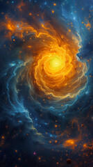 Wall Mural - Abstract space background with stars, constellations and nebulae. Shining stars of the galaxy.
