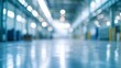 © Generative AI - Abstract blurred factory and warehouse room background for industry. : Generative AI