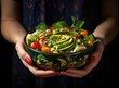 Nourishing greens: goodness of veggie food, fruit, and vegetables in a vibrant culinary symphony, a plant-powered feast for health and vitality, embracing the abundance of nature's bounty.
