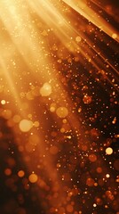 Wall Mural - Golden Bokeh Lights and Sparkle Abstract Background