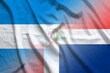 Nicaragua and Dominican Republic official flag transborder contract DOM NIC