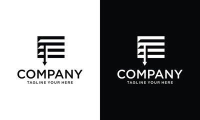 Wall Mural - Vector of window icon. Business icon for the company. Logo for Building Industry . Abstract symbol of window. on a black and white background.