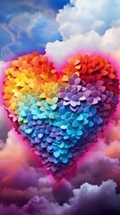 Wall Mural - heart shaped cloud