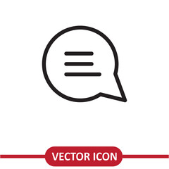 Poster - Speech bubble vector, simple liner illustration for web site and mobile app..eps