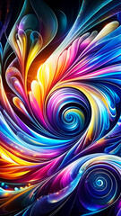Wall Mural - abstract background and texture smartphone wallpaper with waves and curves in vivid colors. artistic