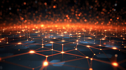 Wall Mural - digital technology particles abstract background, abstract analysis visualization