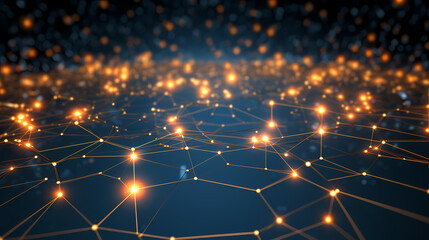 Wall Mural - digital technology particles abstract background, abstract analysis visualization