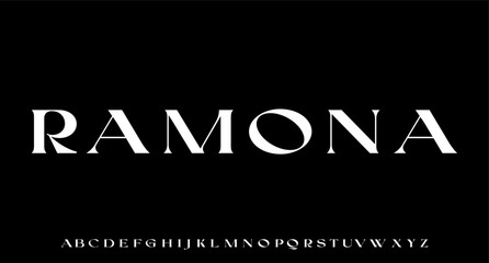 Wall Mural - RAMONA. the luxury and elegant font glamour style	
