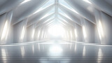 Fototapeta Na sufit - 3D space, light shining from above, empty room