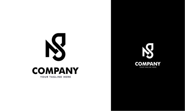 N S or S N initial logo concept monogram,logo template designed to make your logo process easy and approachable. All colors and text can be modified