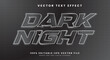 © Easin Arafat - Dark night editable text effect template with dark black color