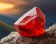 天然の赤い鉱石 ルビー 宝石 パワーストーン