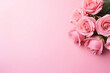 © yuniazizah - Minimal pink roses and pink background copy space concept