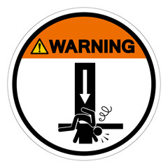 Warning Crush Hazard Symbol Sign, Vector Illustration, Isolate On White Background Label .EPS10