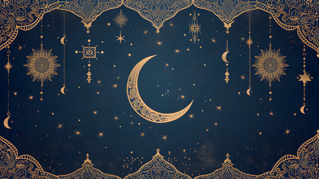background Illustration for ramadan kareem and Eid Mubarok concept