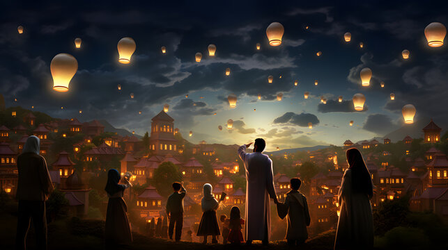 background Illustration for ramadan kareem and Eid Mubarok concept