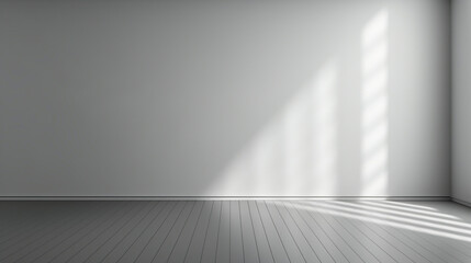 Fototapete - Abstract gray studio background texture for product with shadow and light.  Generative Ai. 