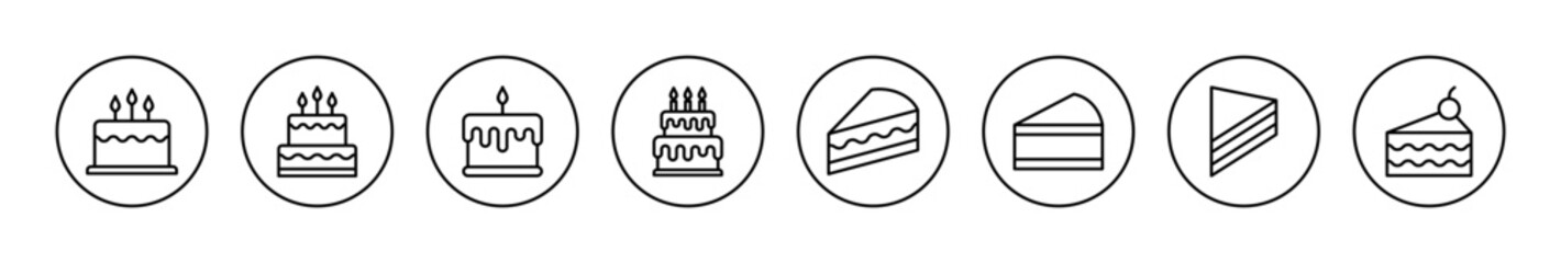 Cake icon vector. Cake sign and symbol. Birthday cake icon