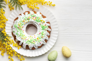 Wall Mural - Easter Bundt Cake with Easter Eggs