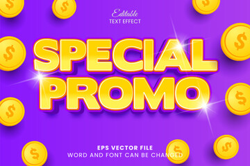 Poster - special promo 3d editable vector text effect. promotion text style